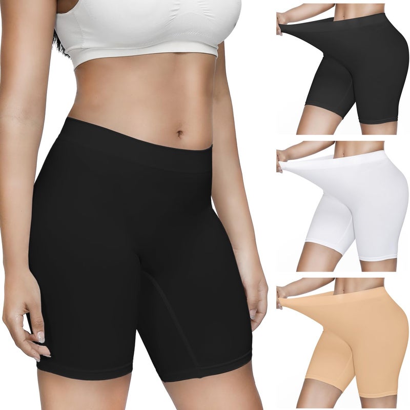 SIMIYA Slip Shorts for Women, Smooth Seamless Slip Shorts for Under Dresses, Stretch Workout Yoga Biker Shorts - Image 1